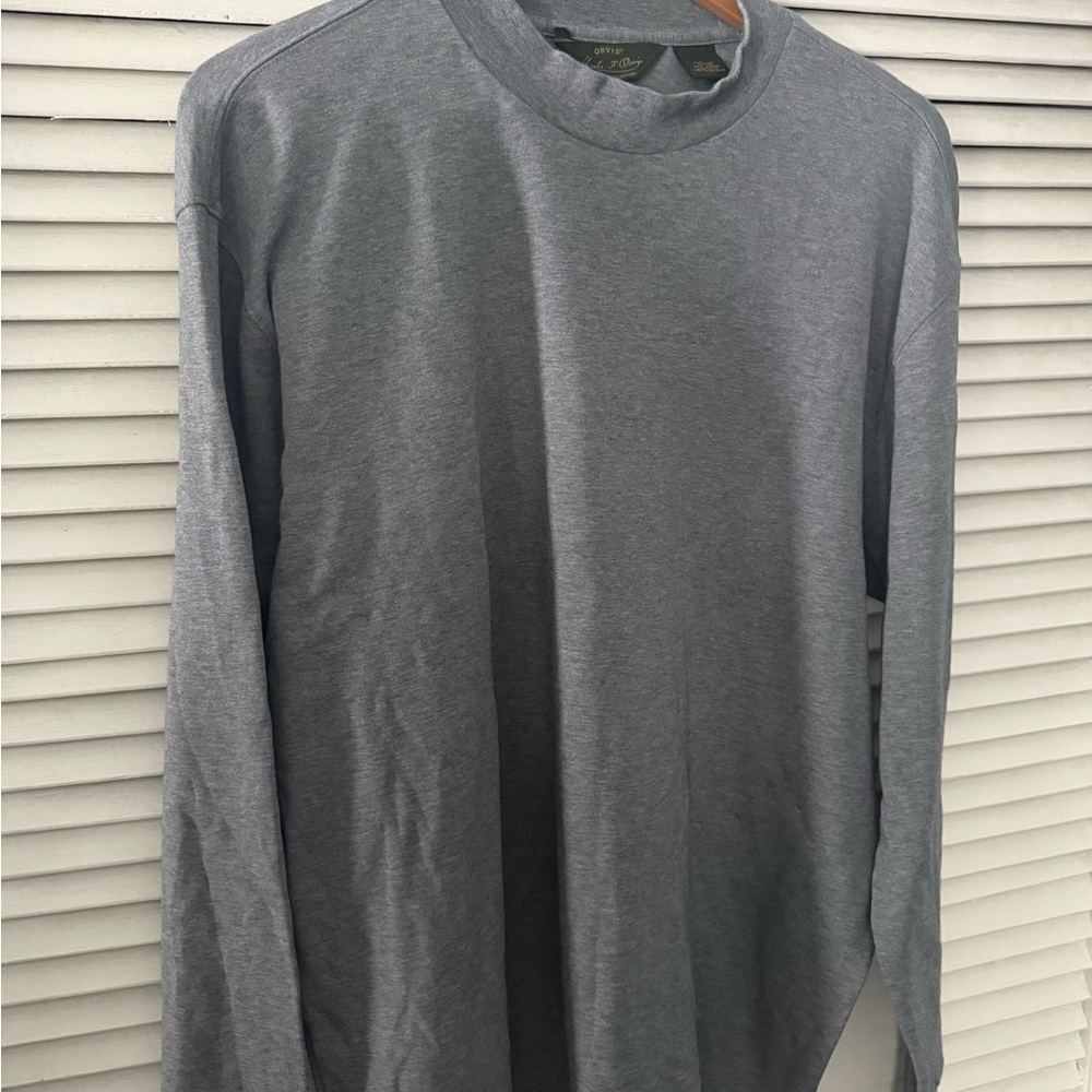 Orvis Pima cotton Men's Charcoal Long Sleeve Tee